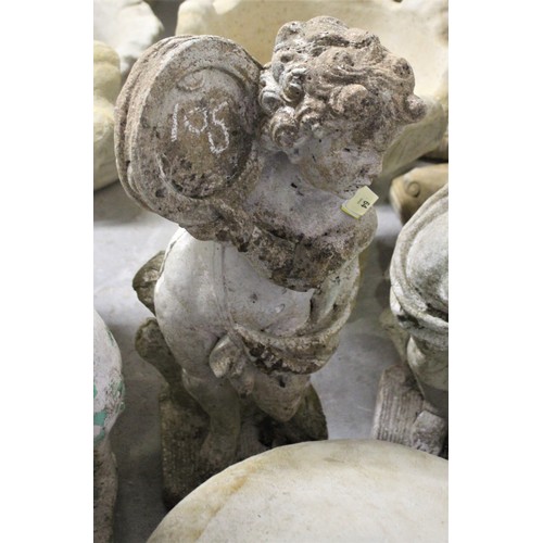 119 - Cast Concrete Garden Statue of a Tambourine Player - approx 2