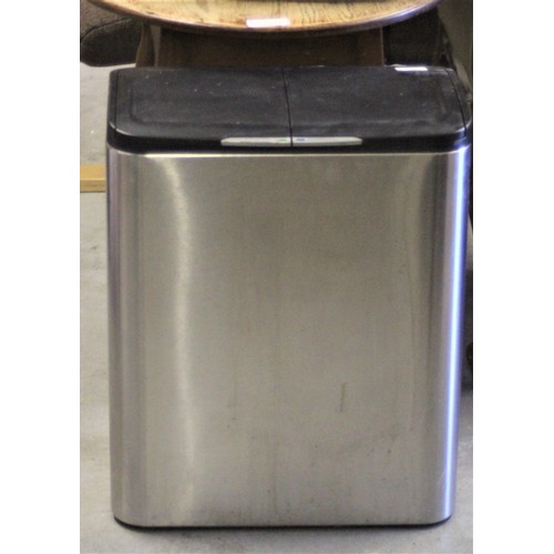 134 - A Simple Human Twin Waste Bin with Spare Bags (vgc)