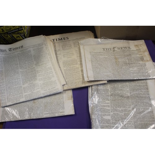 210 - Bundle of The Times and Other Newspapers, 1750, 1800s and early 1900s