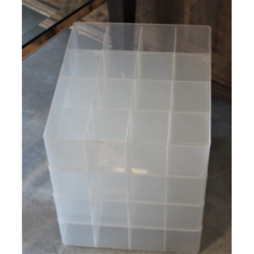 42 - Four Sixteen Compartment Opaque Storage/Display Boxes