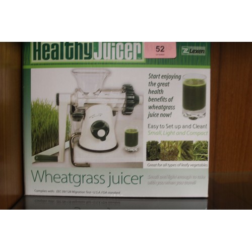 52 - Boxed Wheatgrass Healthy Juicer