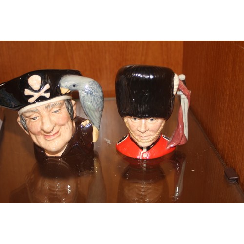 57 - Two Royal Doulton Porcelain Medium Toby Jugs - The Guardsman - D6771 - 4.25