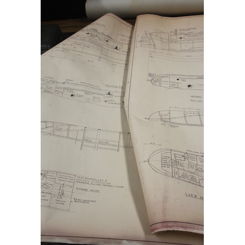 215 - Two Large Blueprints for a Canal Barge 