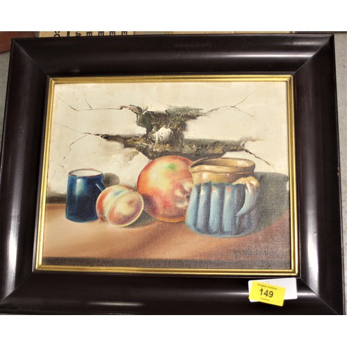 51 - Framed Still Life Artwork on Canvas