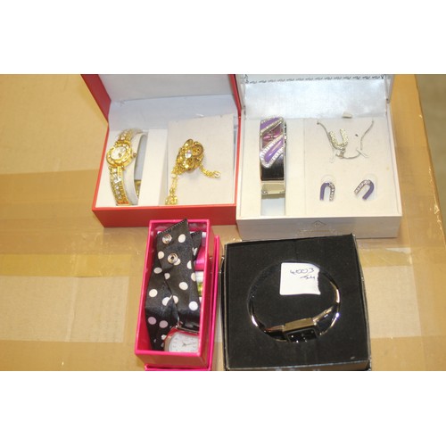 223 - Boxed Lawrence Watch, Bracelet and Ear-rings,