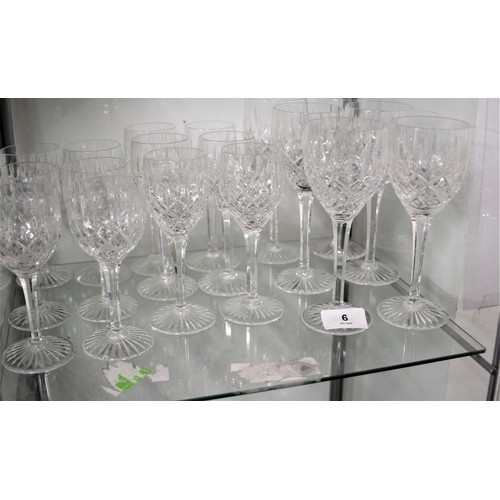 6 - Stuart Crystal:  Three Sets of Six Glasses (Wine, Sherry and Port)