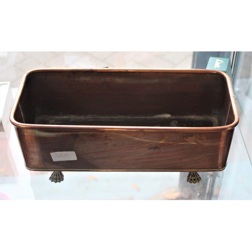 201 - Copper Rectangular Pot - 13.5