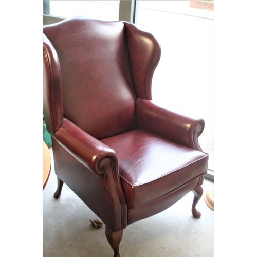 66 - A Sherborne Leather Armchair (in a Port Wine Colour)