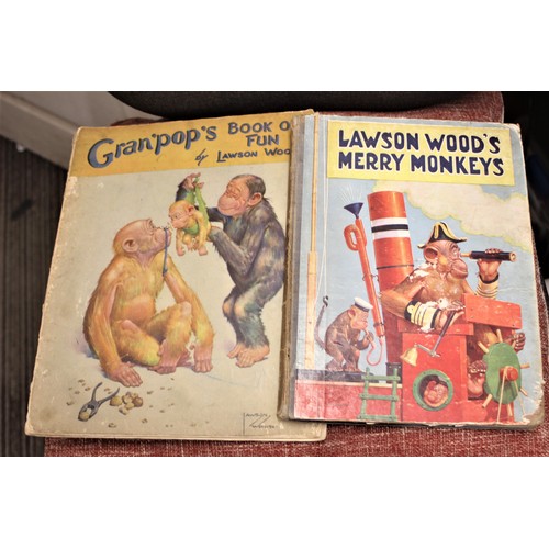 101 - Two Lawson Wood Annuals in Good Condition: Merry Monkey's and Gran Pop's Book of Fun