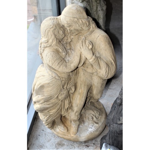 12 - Cast Concrete Romeo and Juliet Figure