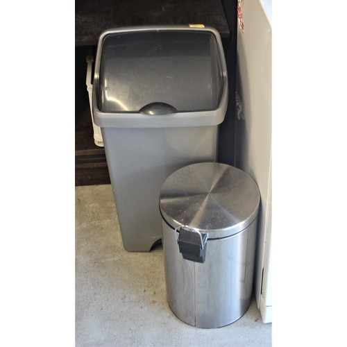 174 - Two Litter Bins (one metal, one plastic)