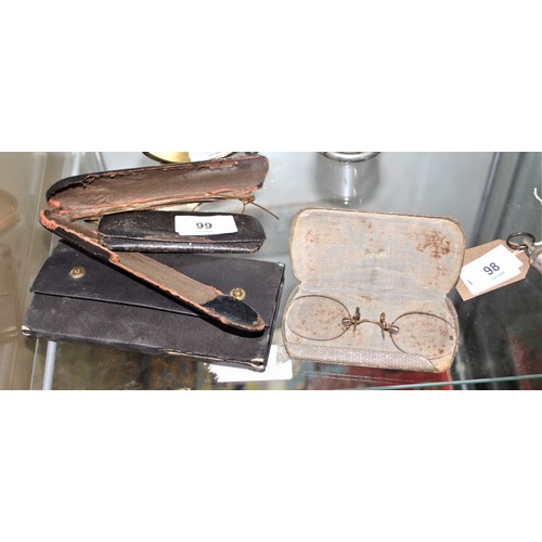 99 - Three Pairs of Cased Vintage Spectacles