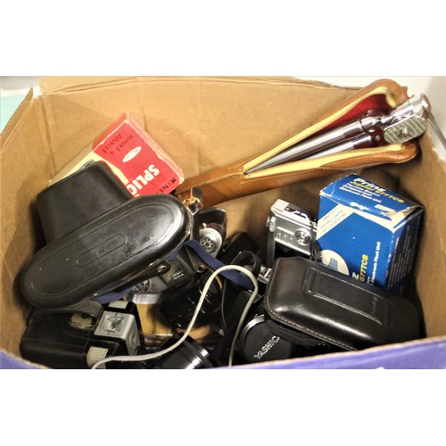 189 - Box of Cameras and Lenses