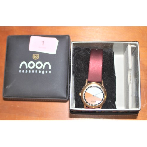 29 - BNIB Ladies' Noon Copenhagen Wrist Watch with a Brown Strap