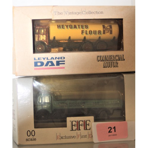 101 - Two Boxed EFE Six Wheel Commercial Vehicles: AEC Tanker-Heygates Flour and and AEC Timber Wagon, Cyr... 