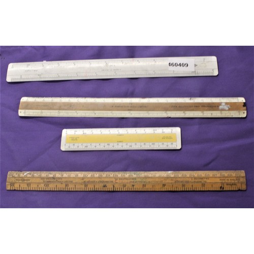 129 - Four Vintage Rulers