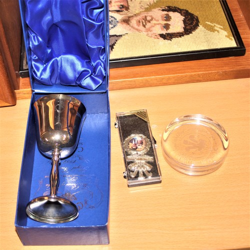 146 - Assorted Charles & Diana Commemorative-Ware including Boxed Silver Plated Goblet