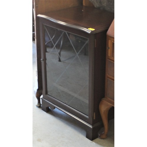 8 - Mahogany Glazed Cabinet on Bracket Feet