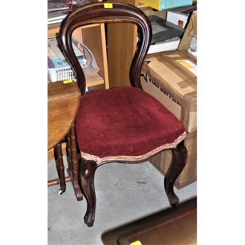 163 - Balloon-Back Upholstered Salon Chair (needs attnb)