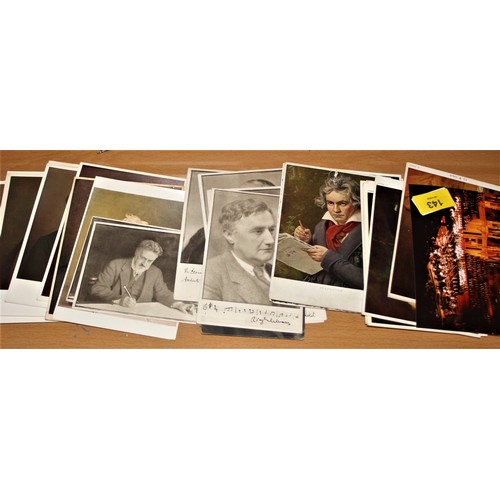 143 - Approx 40 Vintage Postcards featuring Historic Classical Music Composers