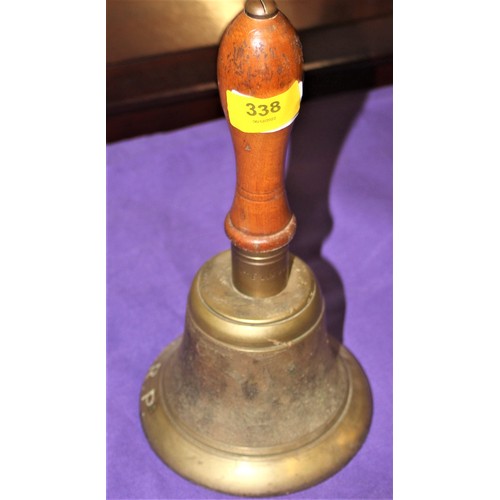 338 - WWII Brass Police/Air Raid Bell