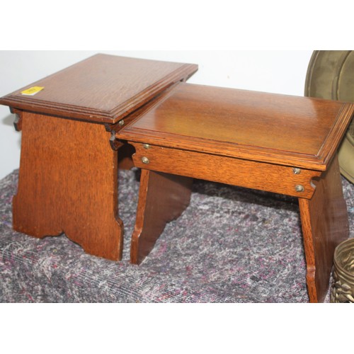 283 - Two Small Oak Footstools