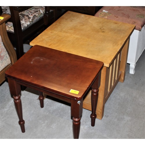 11 - Square-Set Occasional Table with Undershelf and One Other