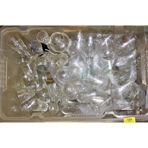 169 - Box of Assorted Glassware