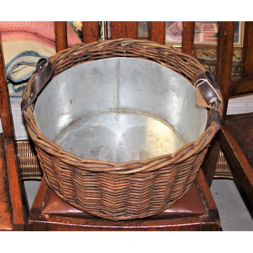 211 - Metal-Lined Log Basket