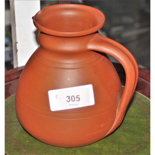 305 - Terracotta Jug dated 1845 by Pratt & Co