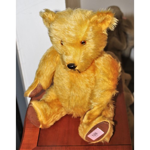 126 - A Vintage Chiltern Hygienic Toys Teddy Bear - Paws have Leather Pads