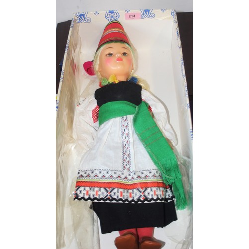 30 - Large Boxed (Vintage 1970s)  Russian Doll in Traditional Clothing