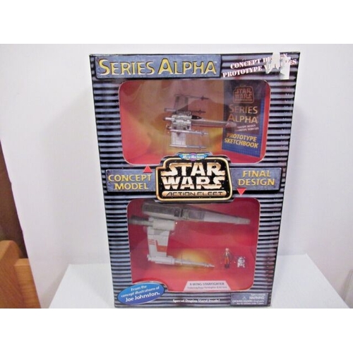 292 - Boxed Star Wars Action Set Series Alpha X wing Starfighter = Concept Model and Final Design