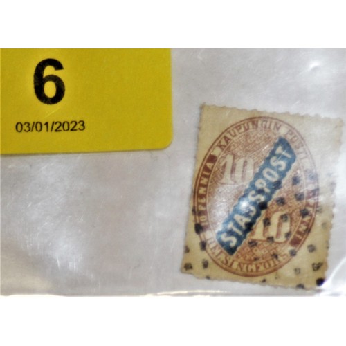 48 - Finland Local Stamp Helsingfors inscribed 1866 Inscription 