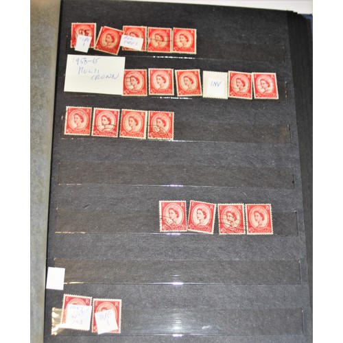 2 - One A4 Stock Book of Great Britain Low Value Wilding QEII Definitive (1d to 4d) incuding some with i... 