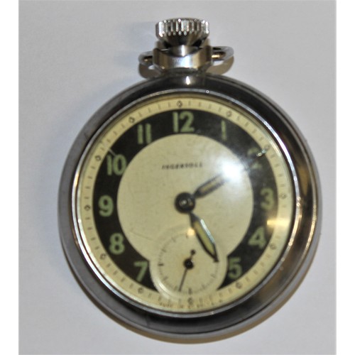 305 - Vintage 1950s/1960s Ingersoll Pocket Watch with a Cream and Black Dial