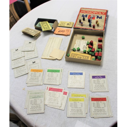 306 - 1920s/1930s USA Themed Monopoly Set (Manufactured in USA) Wooden Pieces complete