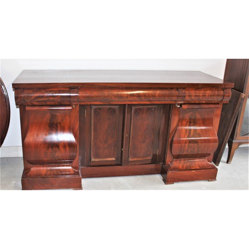 192 - Victorian Mahogany Dresser having Three Concealed Upper Drawers (1 Wide flanked by 2 Narrow), a Doub... 