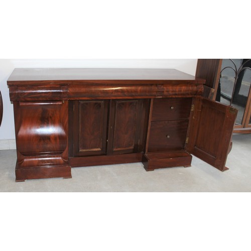 192 - Victorian Mahogany Dresser having Three Concealed Upper Drawers (1 Wide flanked by 2 Narrow), a Doub... 