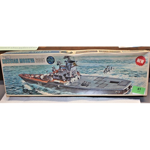 20 - Boxed Airfix Kit- Soviet Helicopter Carrier Moskva (BNIB)- not the Moskva that was sank by the Ukrai... 