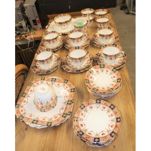 50 - Inter-war Twelve Piece Tea Set possibly Gladstone China with some scratches and chips