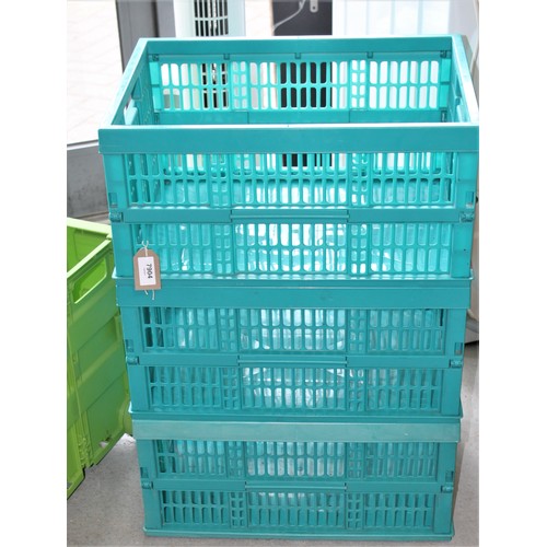 160 - Set of Three Collapsible/Stack-able Boxes (Blue)