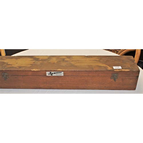 200 - Long Wooden Box with hinged lid 30