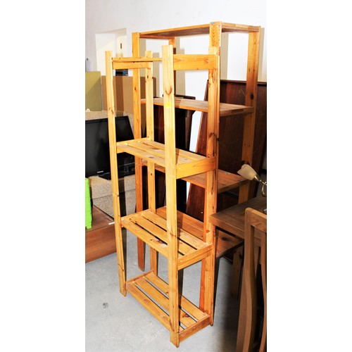 159 - Two Pine Open Shelf Bookcases/Units