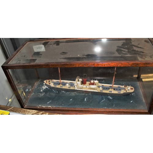 1 - Cased Model of a Single Funnel Cargo Ship with Red and Black Funnel (Un-Named) - 16