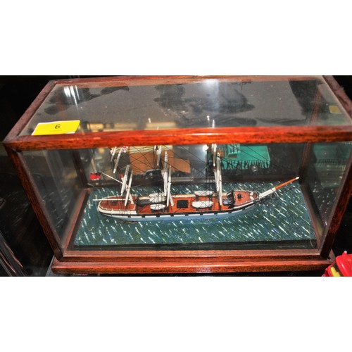 6 - Cased Model of the Clipper Ship Wray Castle - 12