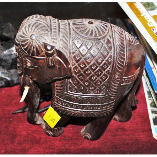 10 - Carved Wood Indian Elephant - 8