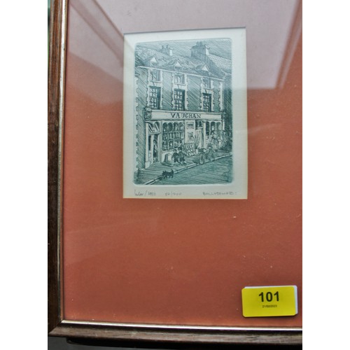 24 - A Limited Edition (82/200) Ink Drawing of the Vaughan Public House in County Cork, Signed 1980