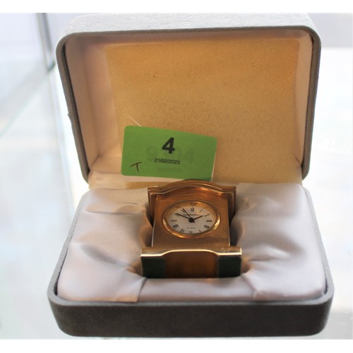 4 - Boxed Quartz Miniature Clock