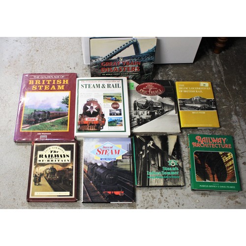 54 - Nine  Hardback Railway Books including:
1) The Deltic Locomotives of British rail
2) Great Train Dis... 